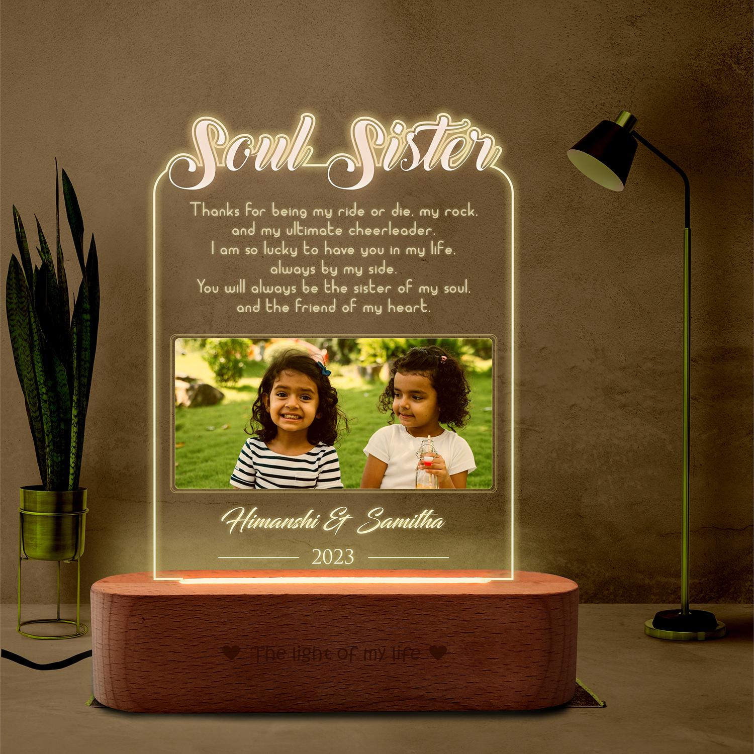 Soul Sisters Personalized Glowing Lamp |