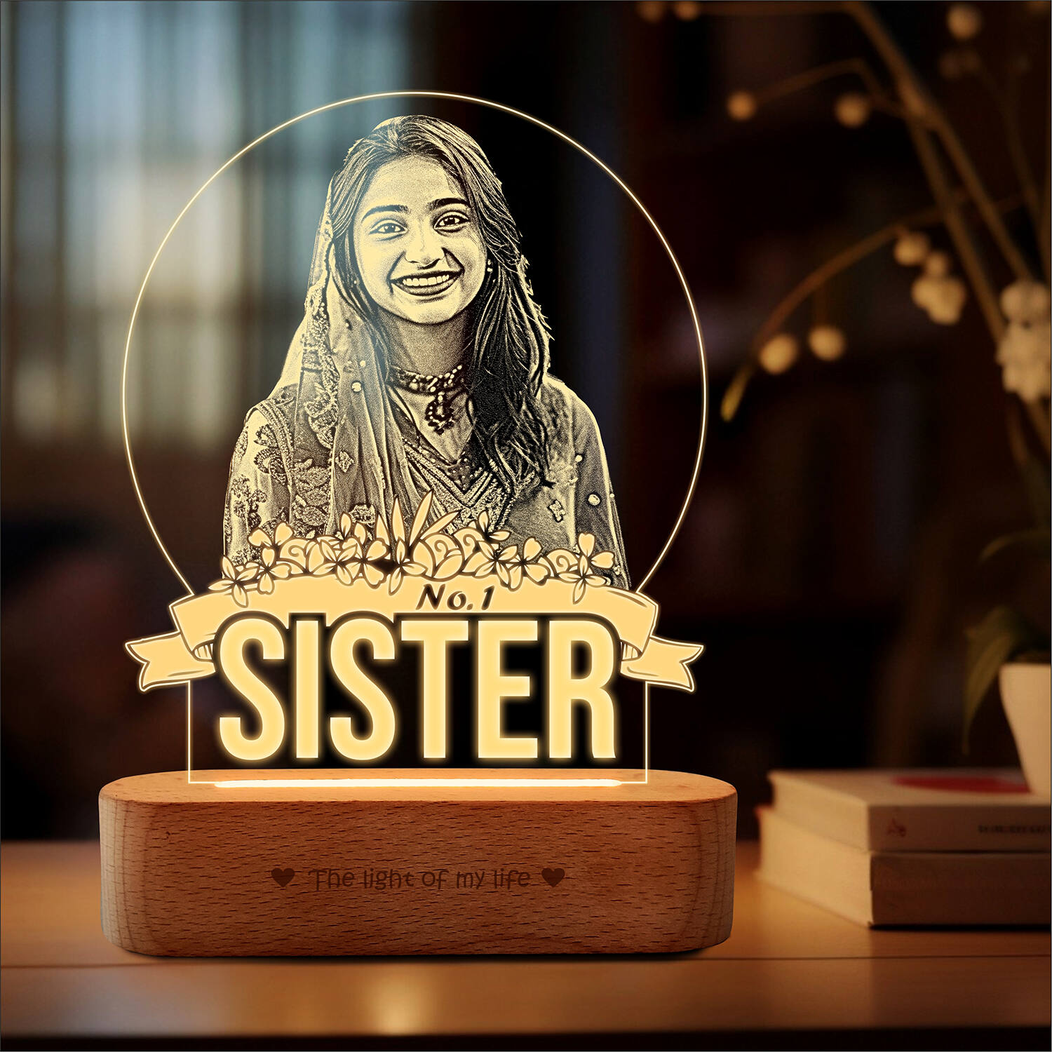 Personalized Number 1 Sister Engraved Frame |