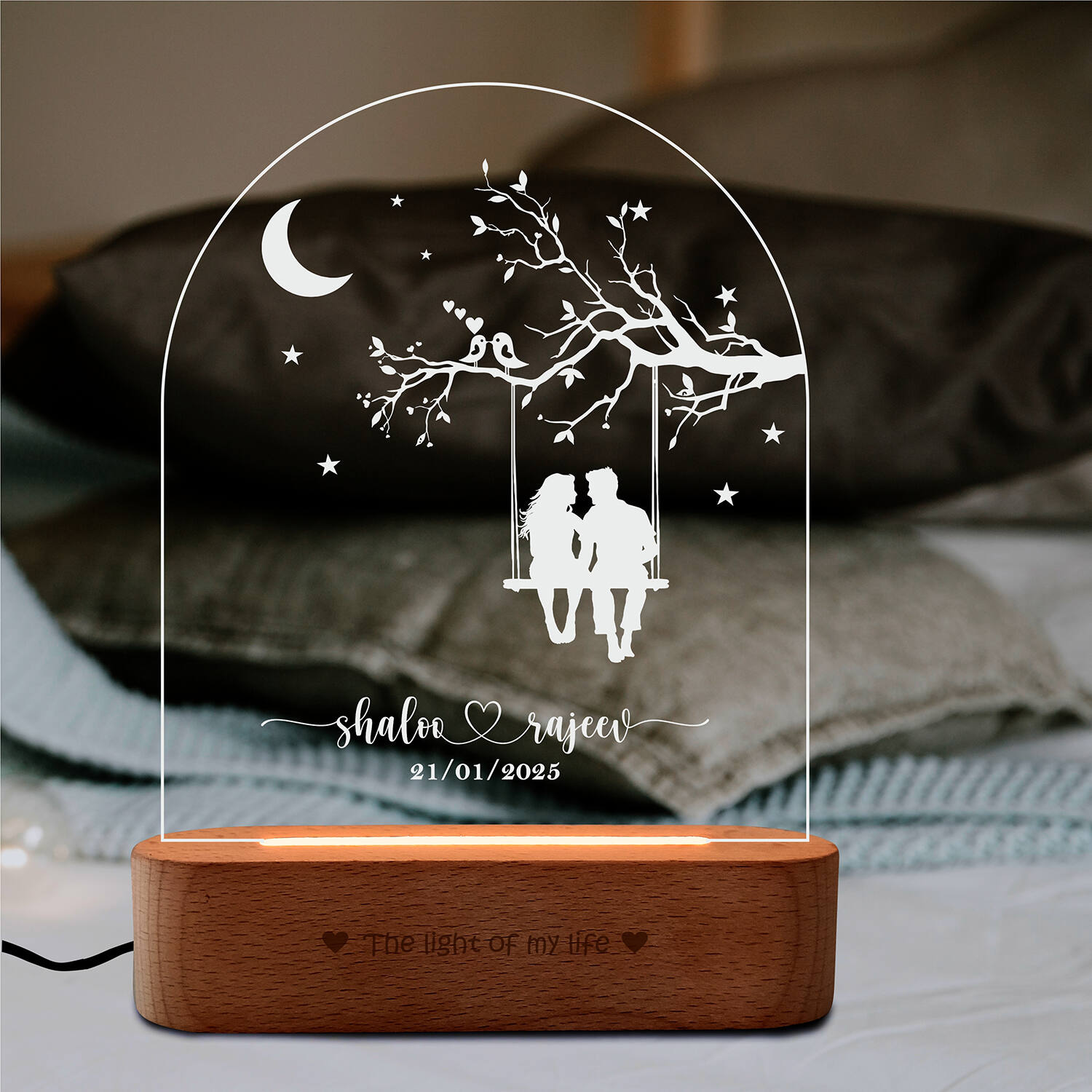 Personalized Valentines Day Cozy Lamp |