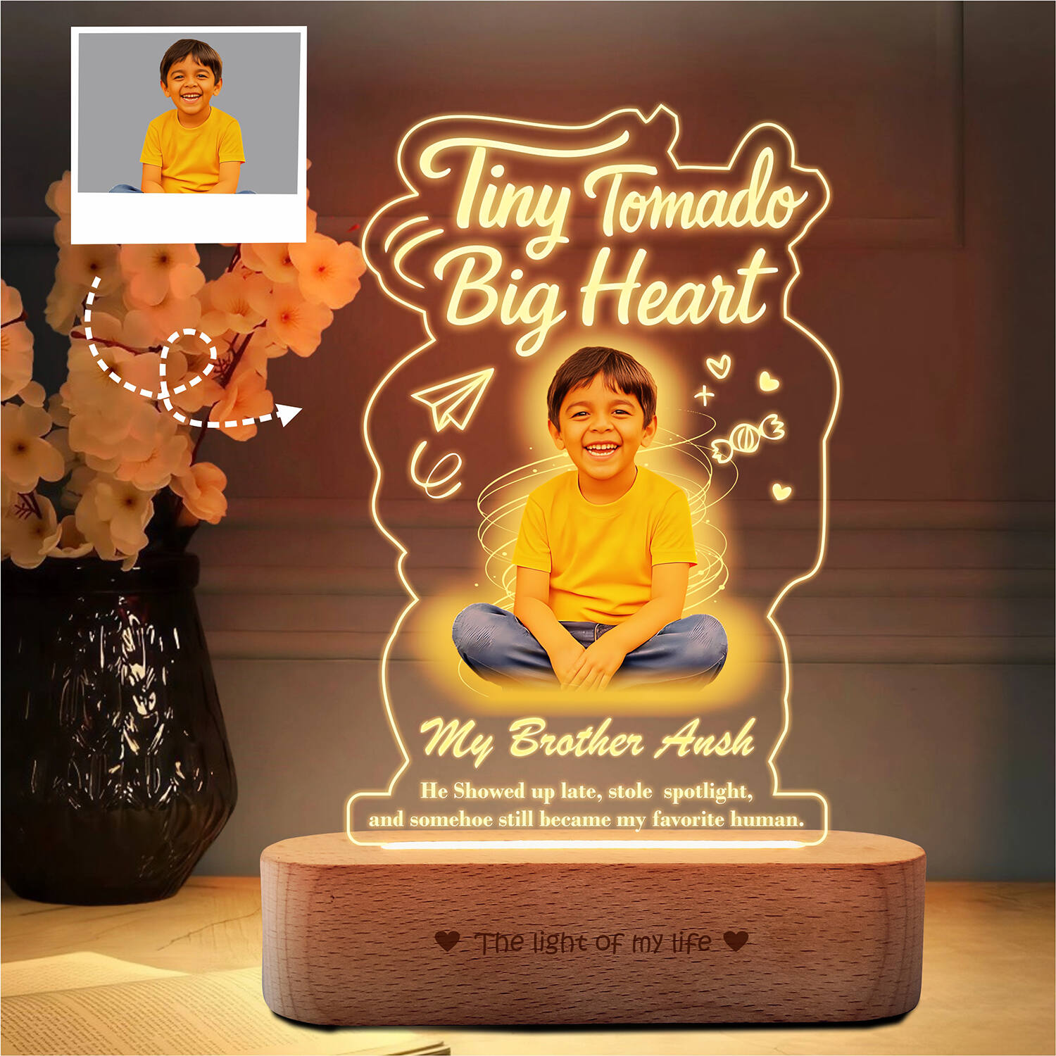 Personalized My Little Brother Led Frame |