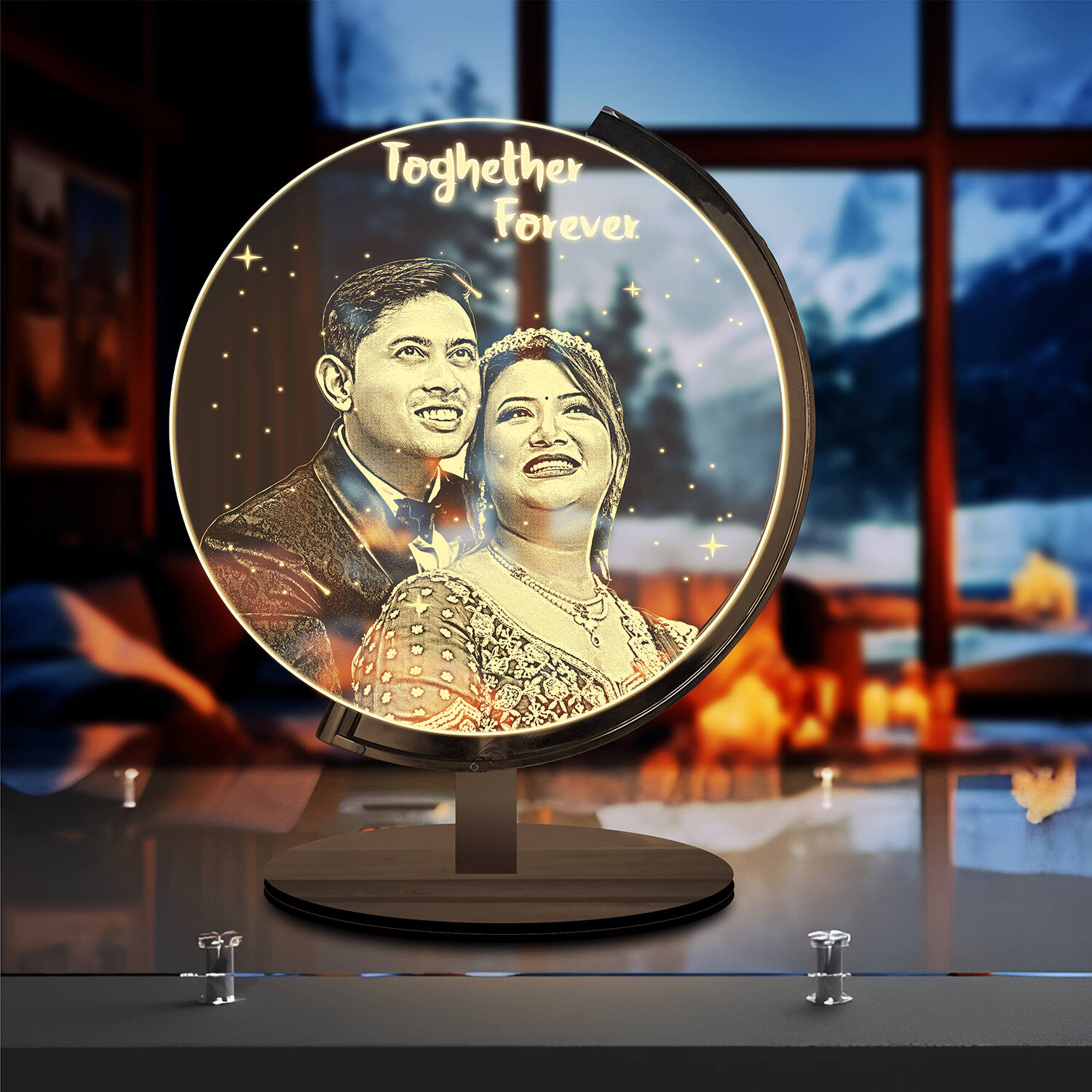 Personalized Forever Together Led Lamp |
