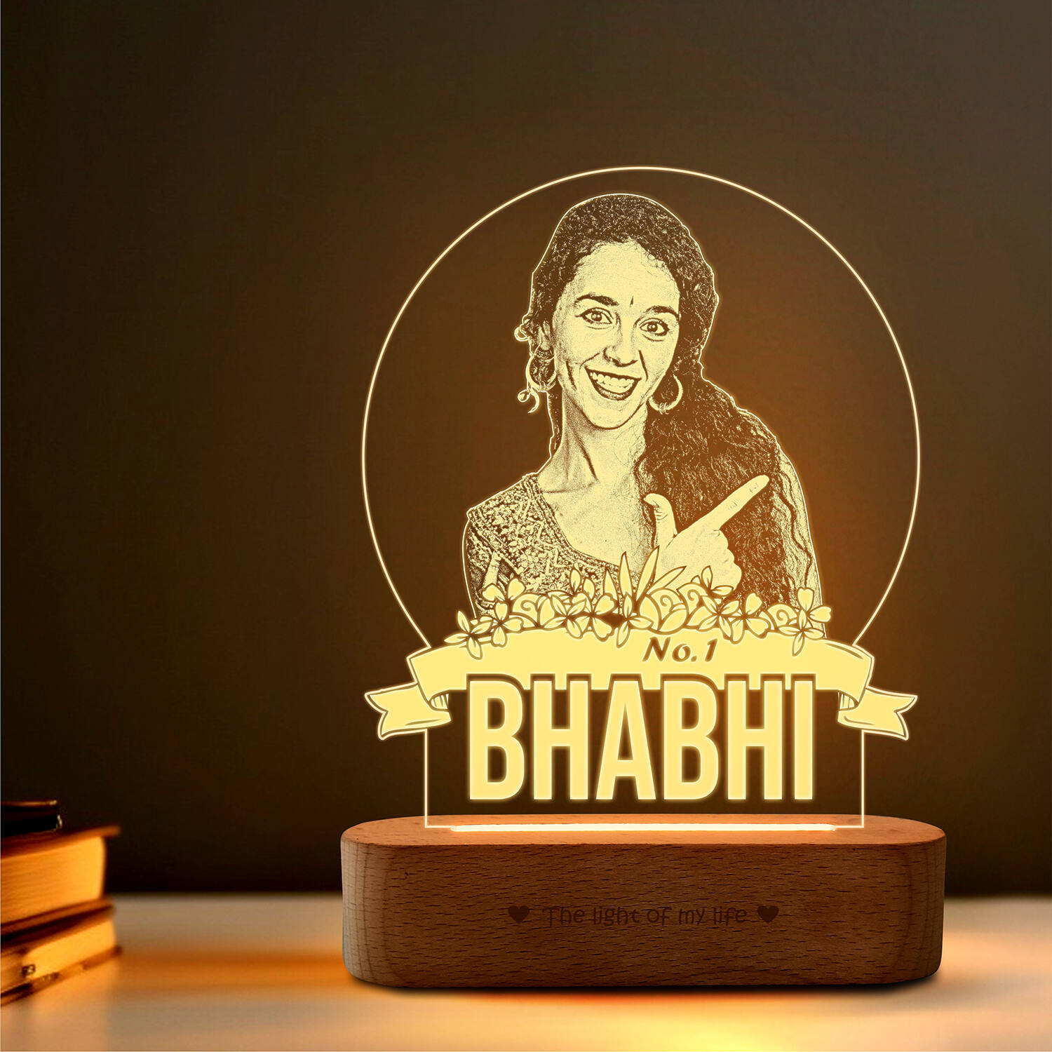 Personalized Number 1 Bhabhi Engraved Frame |