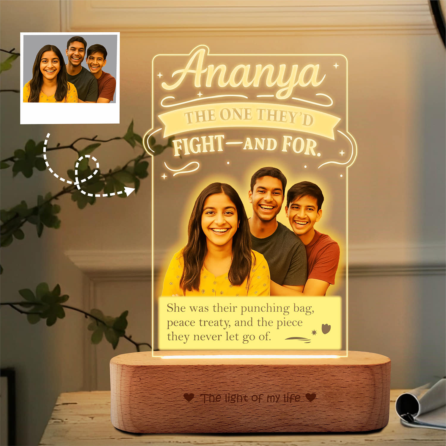 Personalized Soft Led Ambient Glow Frame |