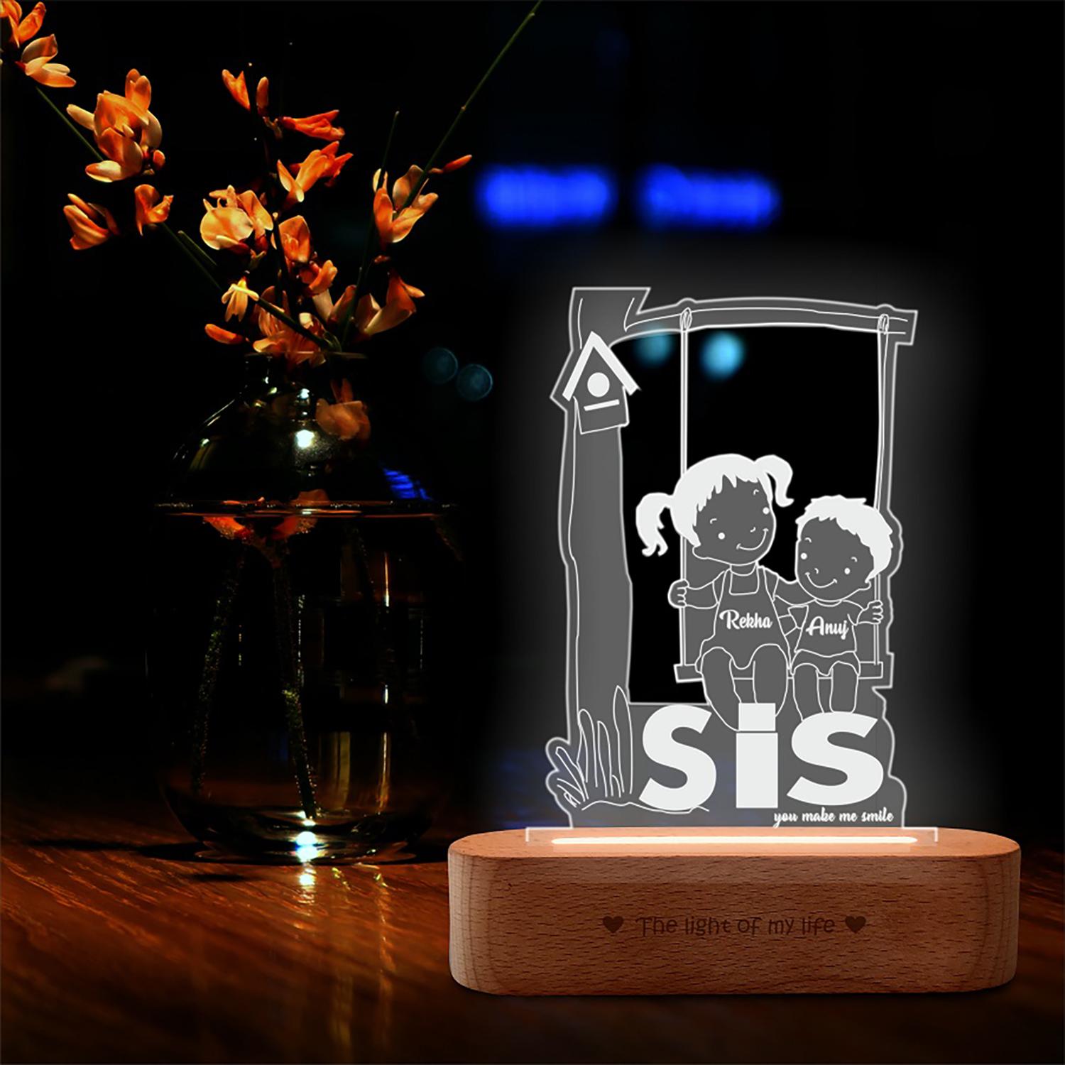 Best Sister Love Glowing Lamp |