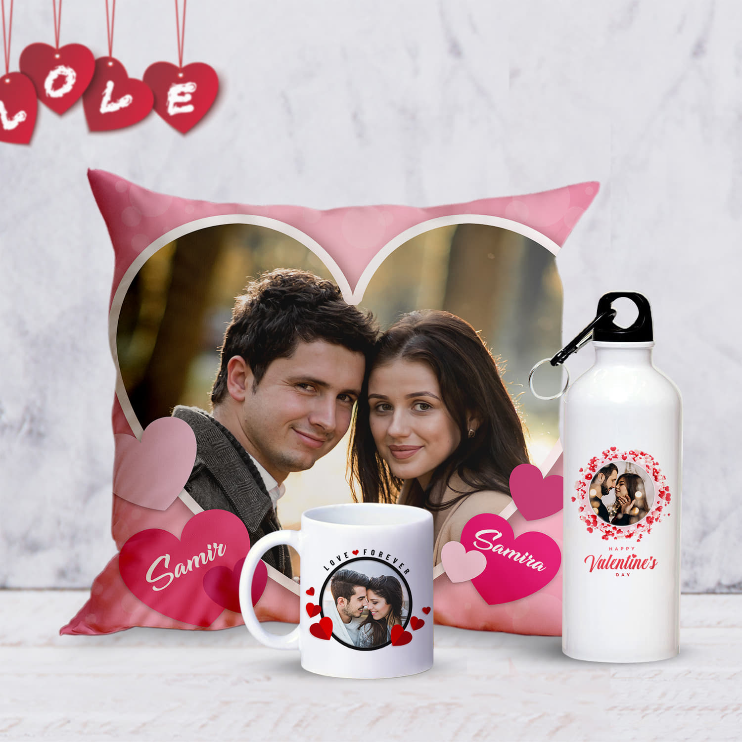 Best Valentine Personalised Cushion Mug Combo |