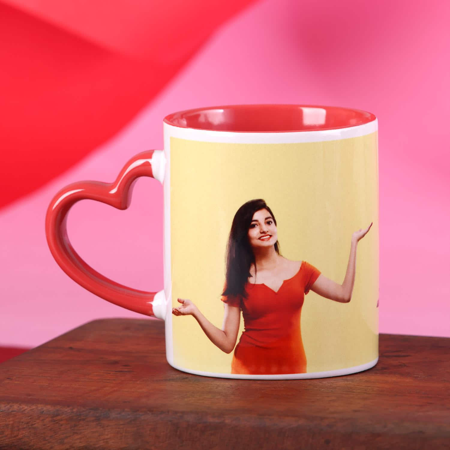 Attractive Personalized Heart Handle Mug |