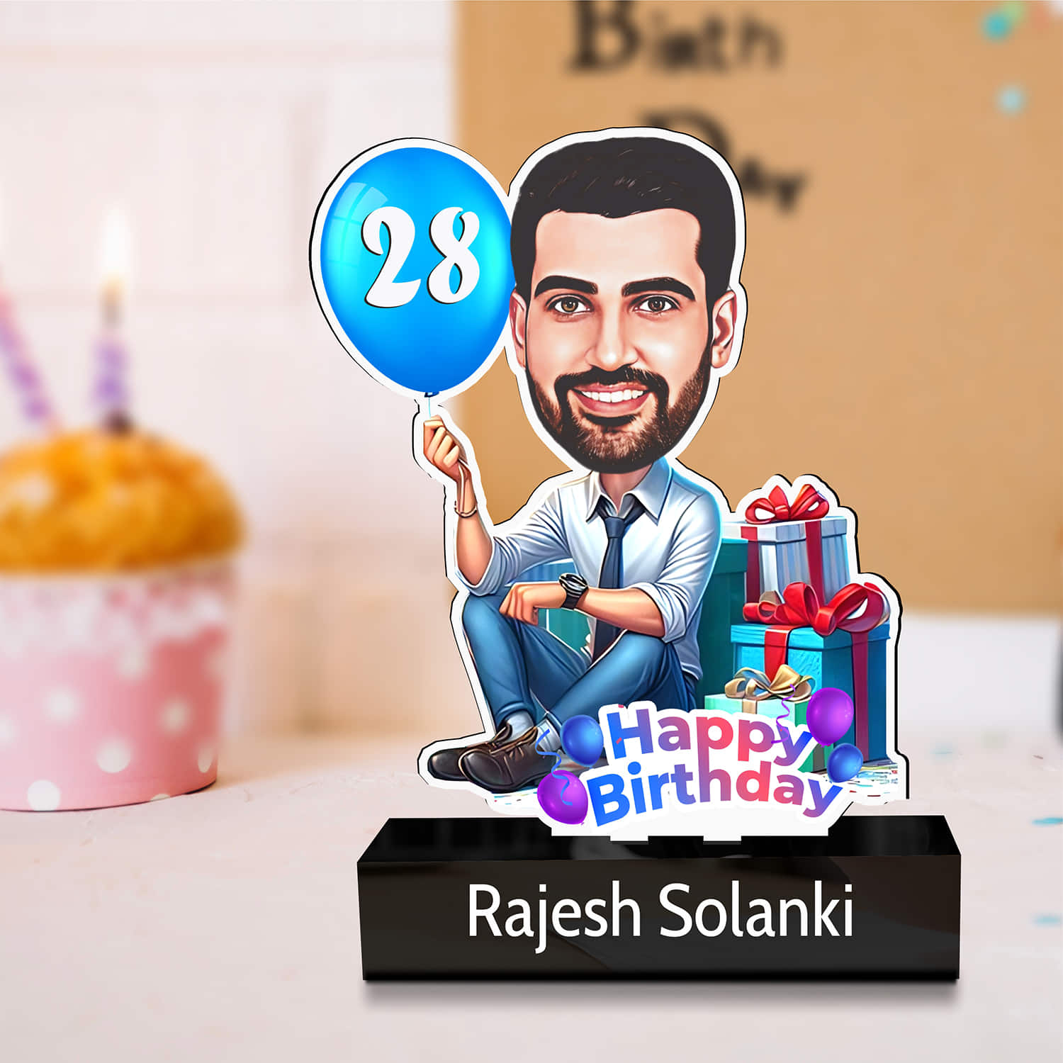 Personalised Happy Birthday Caricature for Man |