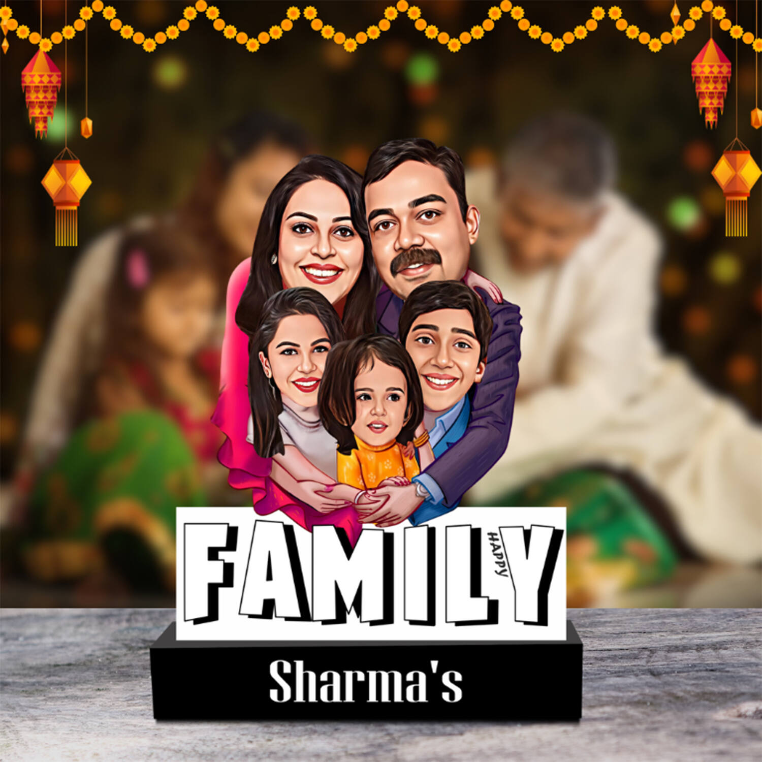 Personalised Family Bond Caricature |