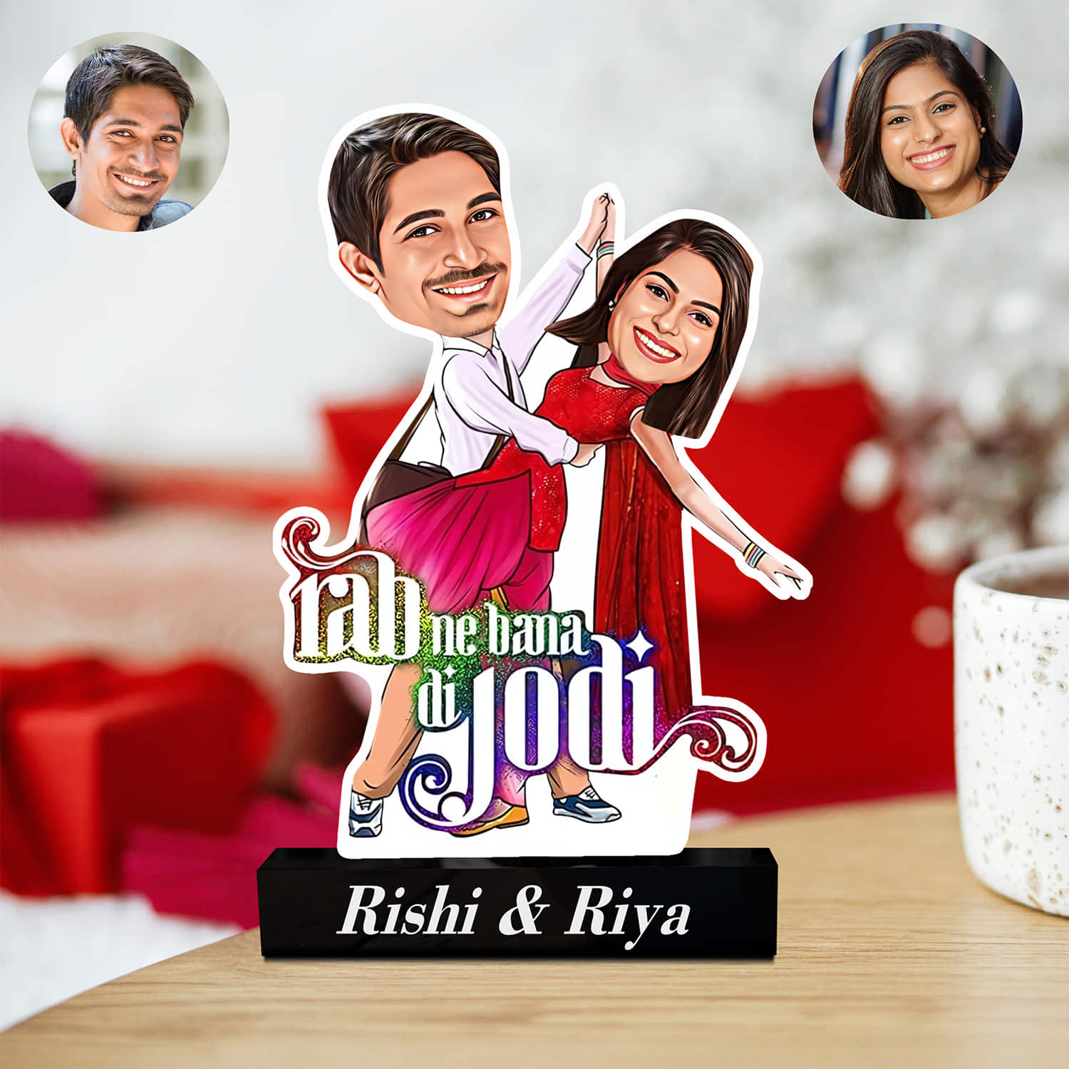 Personalised Bollywood Inspired Caricature for Valentine |