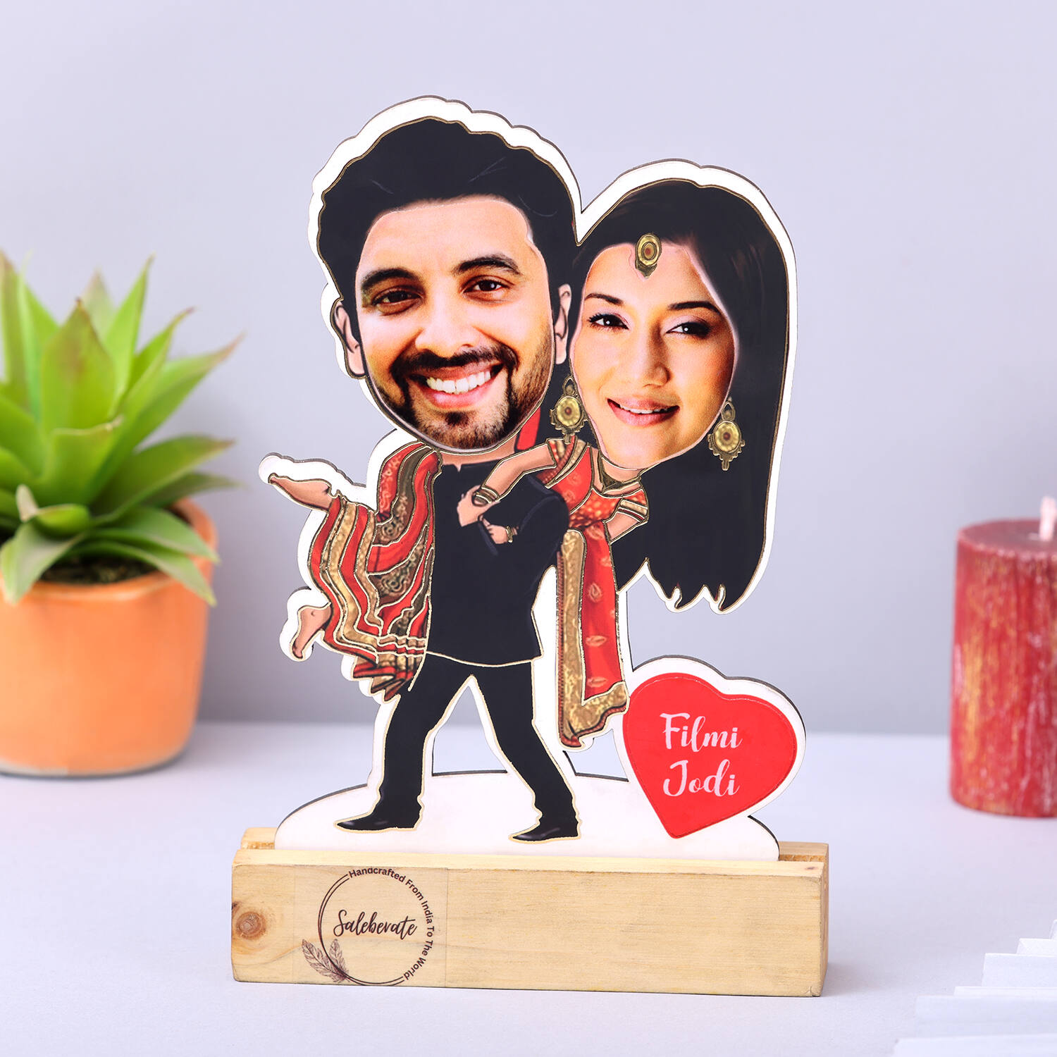 Heartfelt Couple Caricature Keepsake |