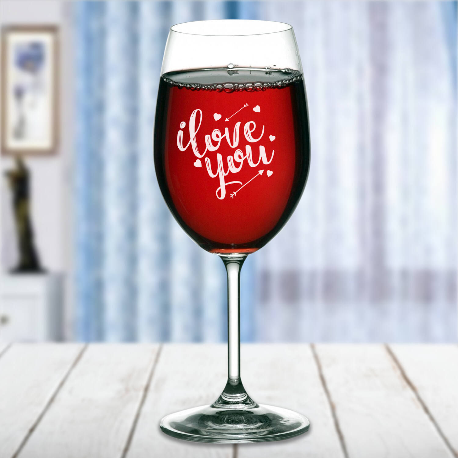 Love You Wine Glass |