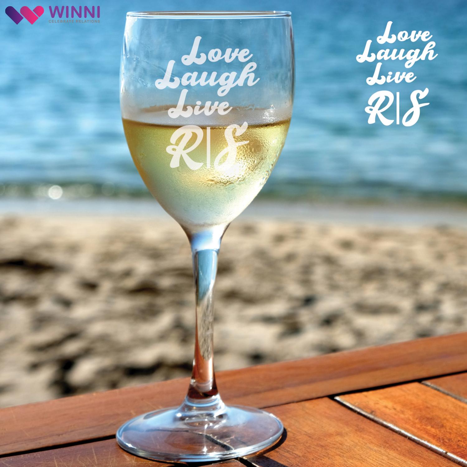 Happily Ever Wine Personalized Glass |
