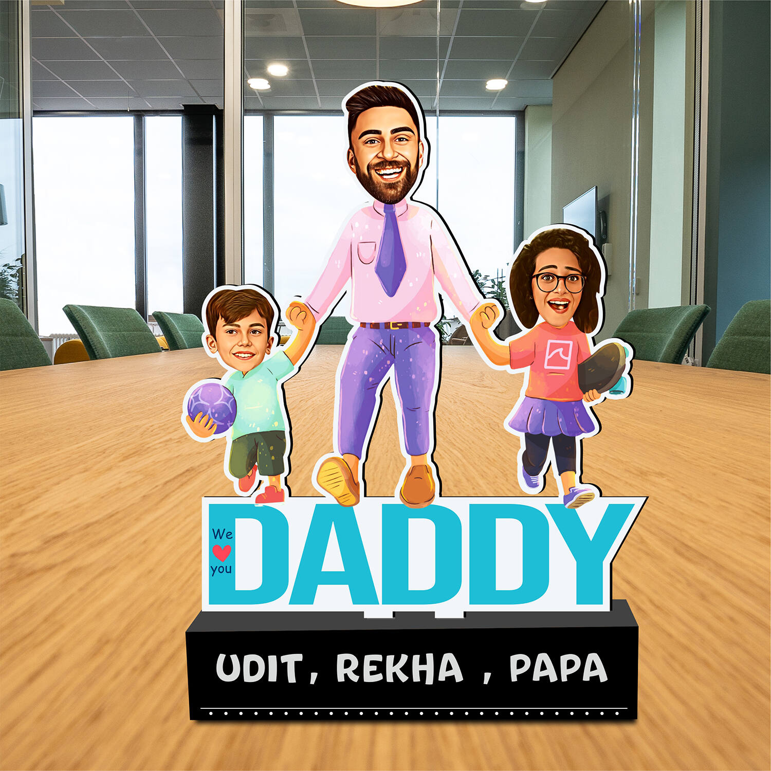 Personalised Joyful Daddy Caricature |