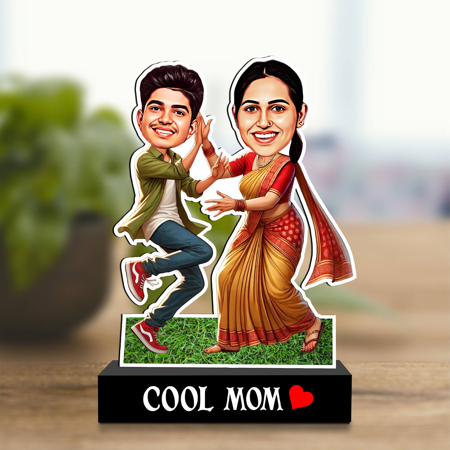 Personalized Dancing Moment Caricature for Mom |