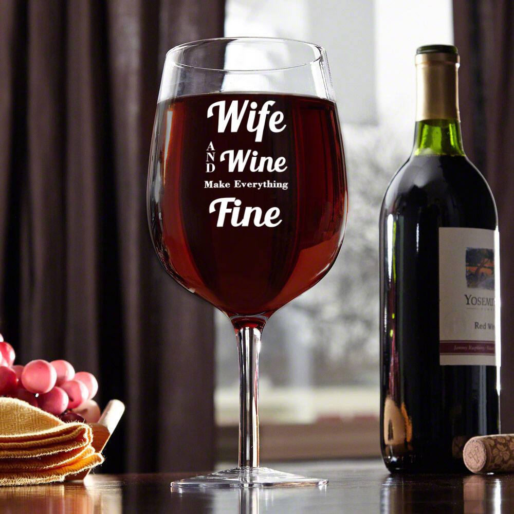 Happy Wife Wine Glass |
