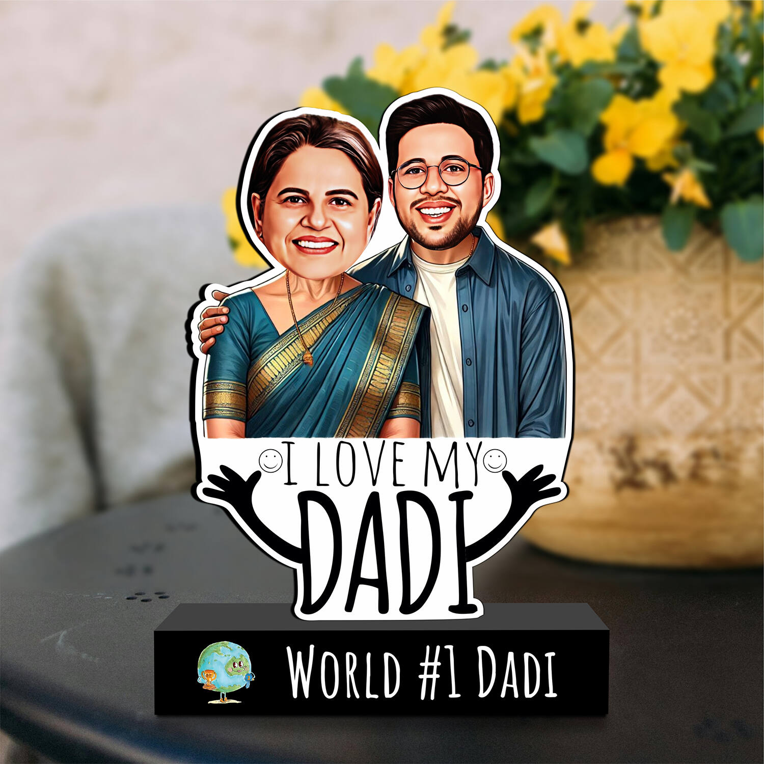 Personalized I Love My Dadi Caricature |