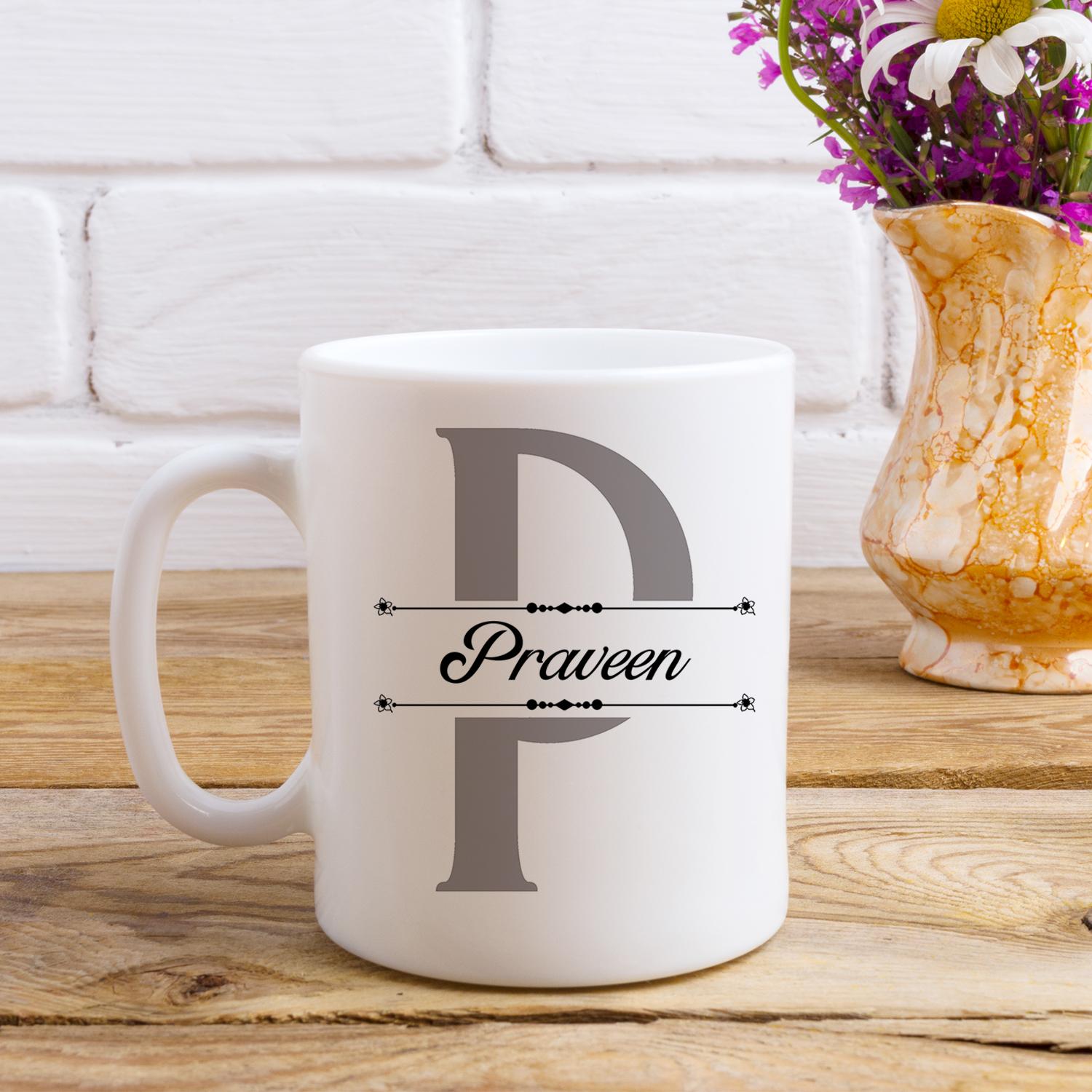 Personalised Name Mug With Initial |