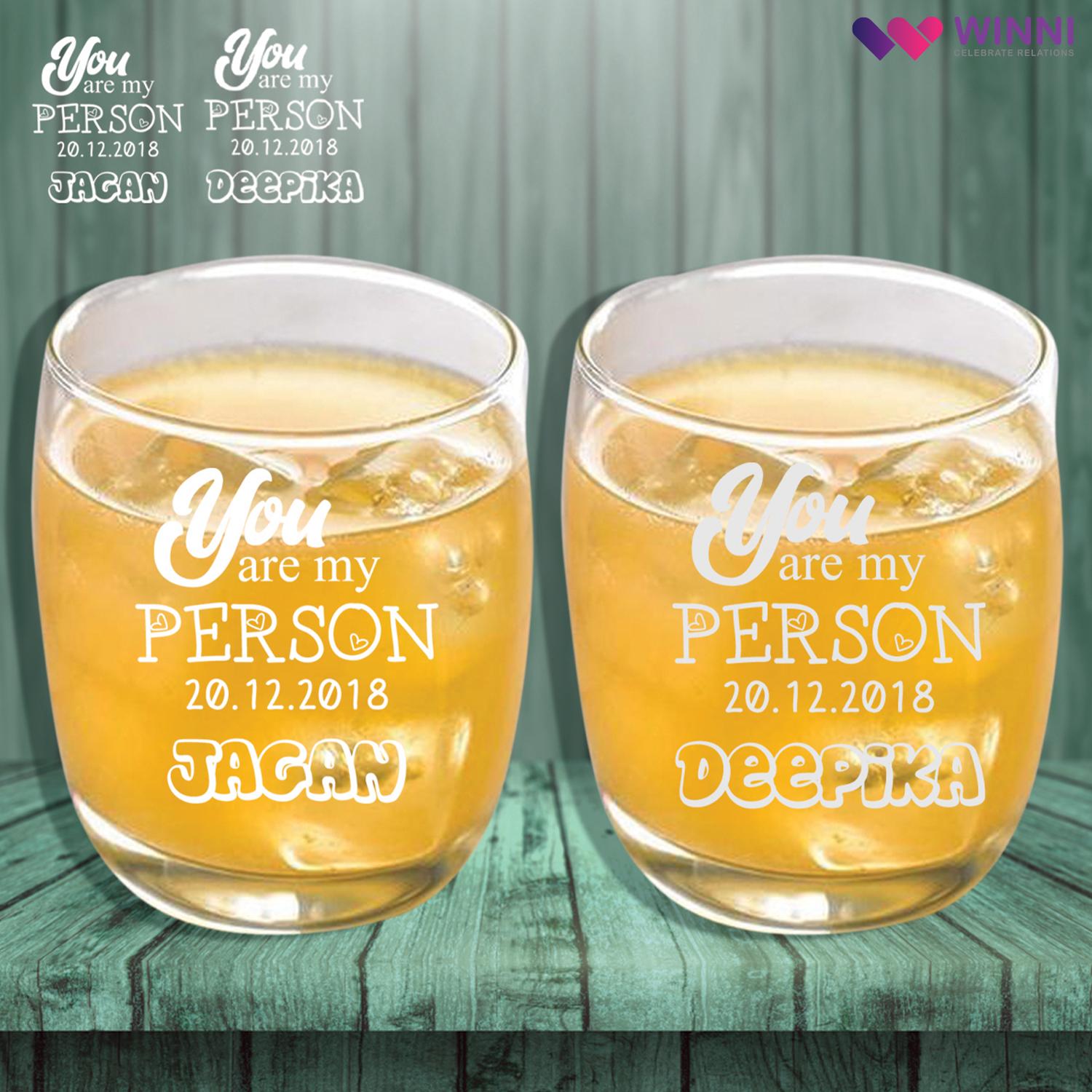Heartfelt Personalized Whiskey Glasses Combo |