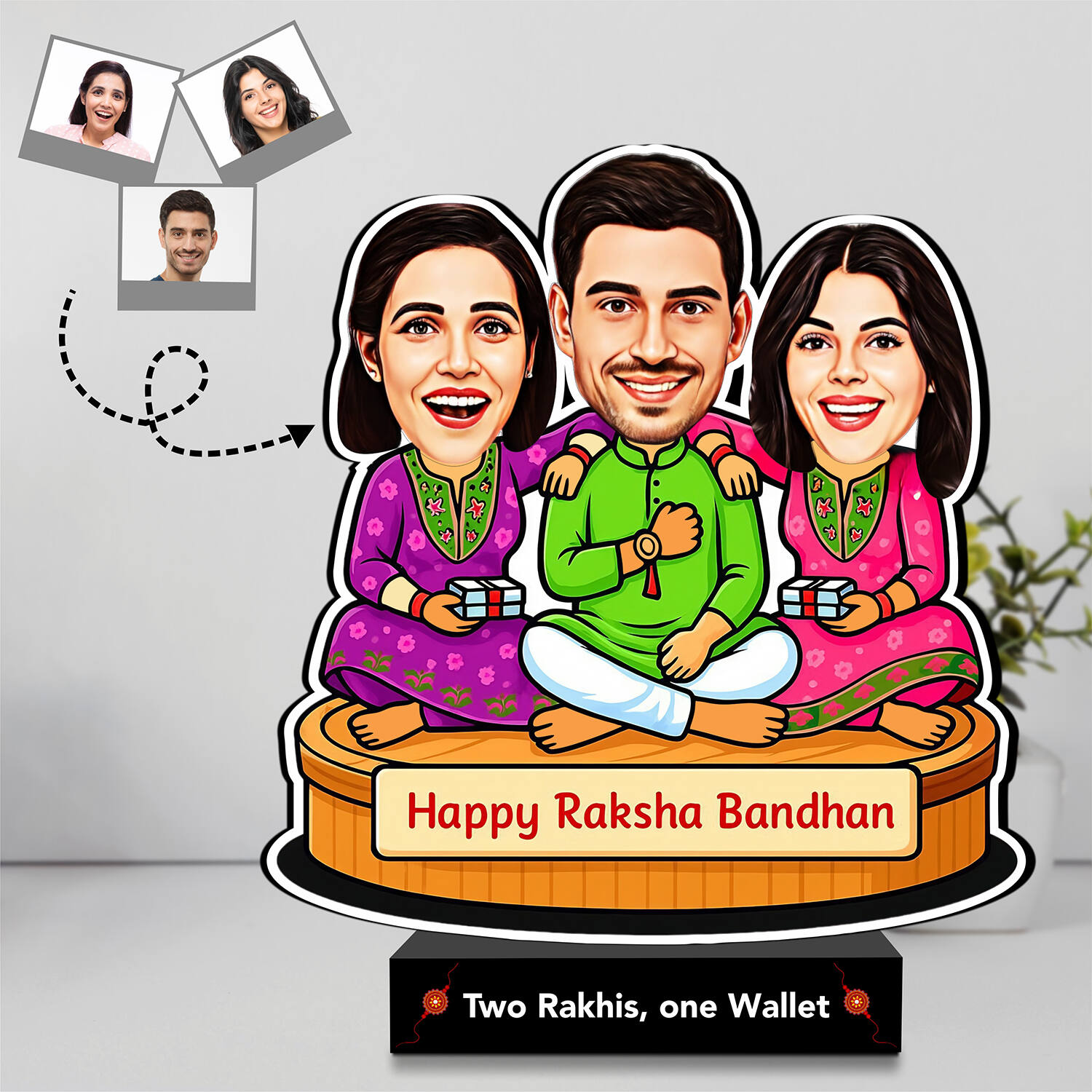 Personalized Special Trio Siblings Caricature |
