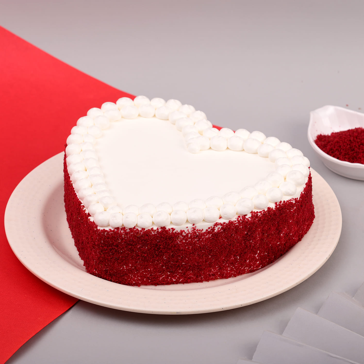 Heart Shaped Red Velvet Cake |