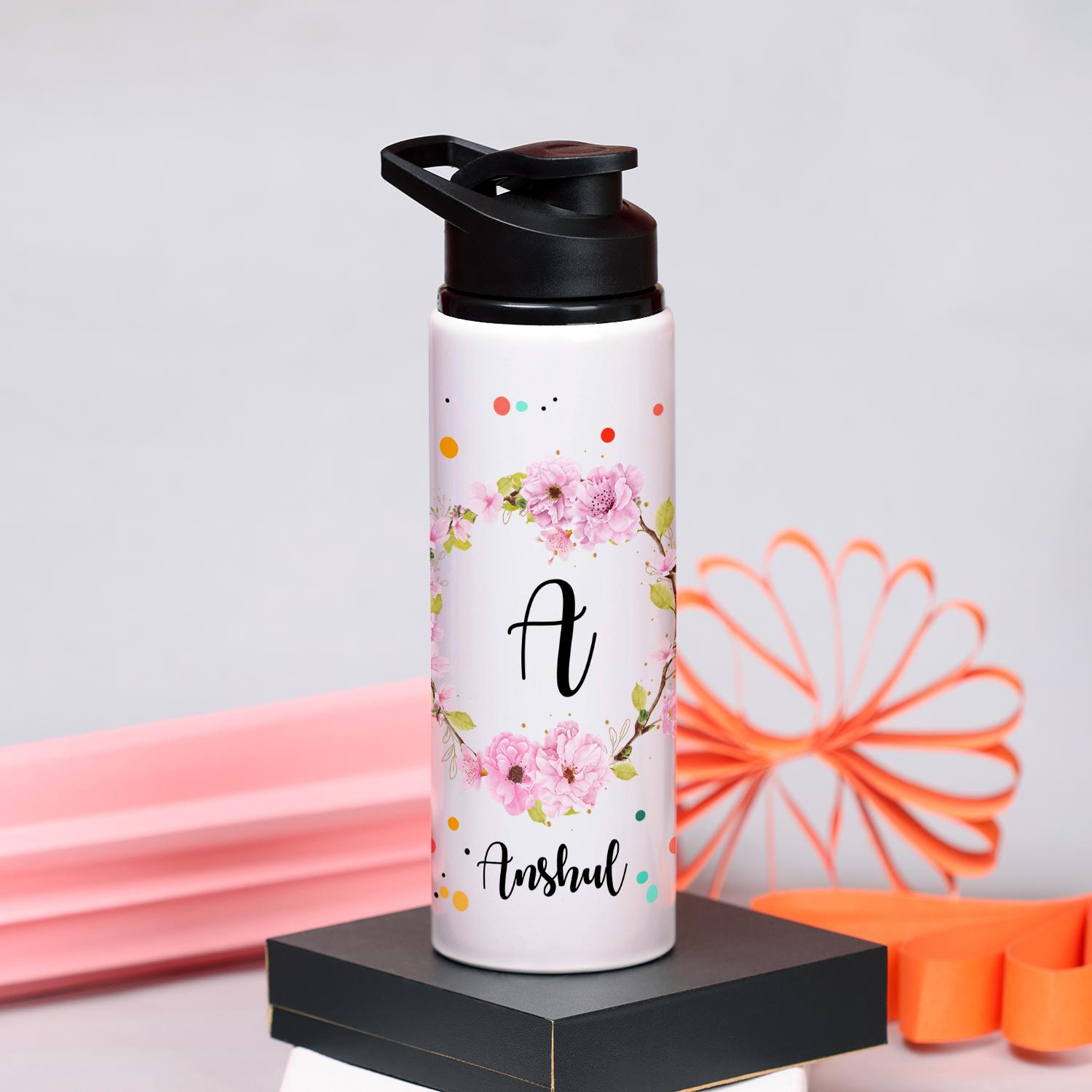 Blooming Personalized Water Bottle |