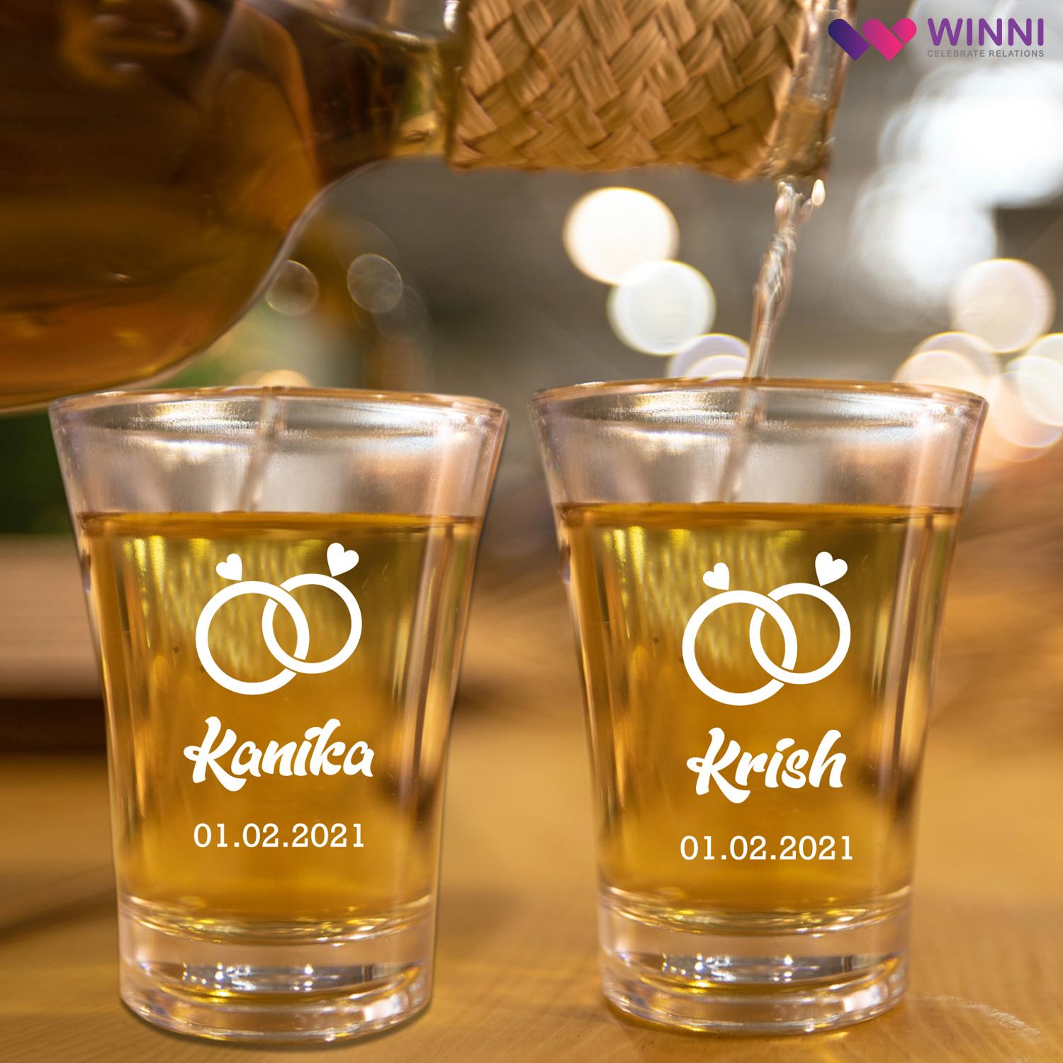 Engaged For Life Personalized Whiskey Glasses |