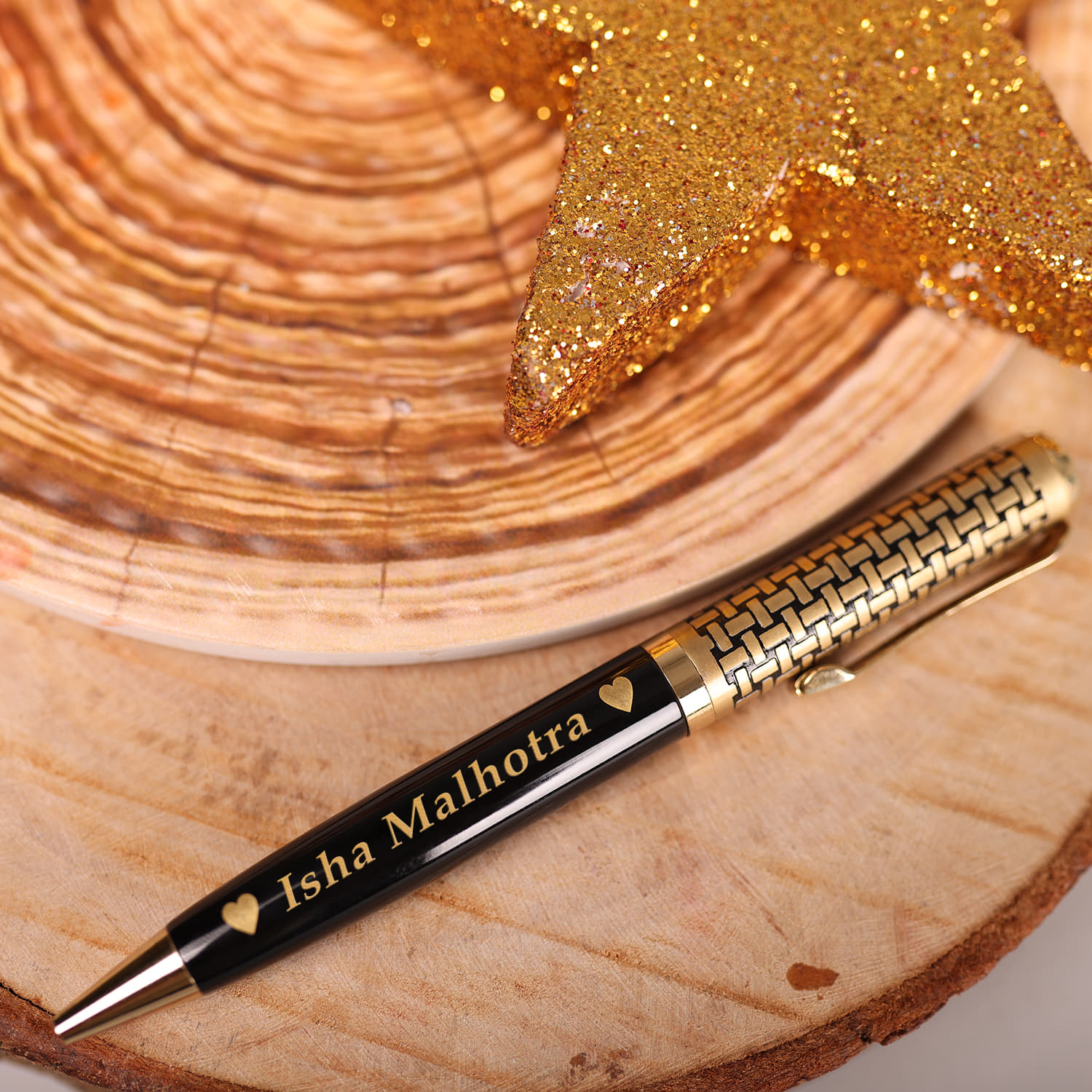 Gold And Black Personalized Name Pen |