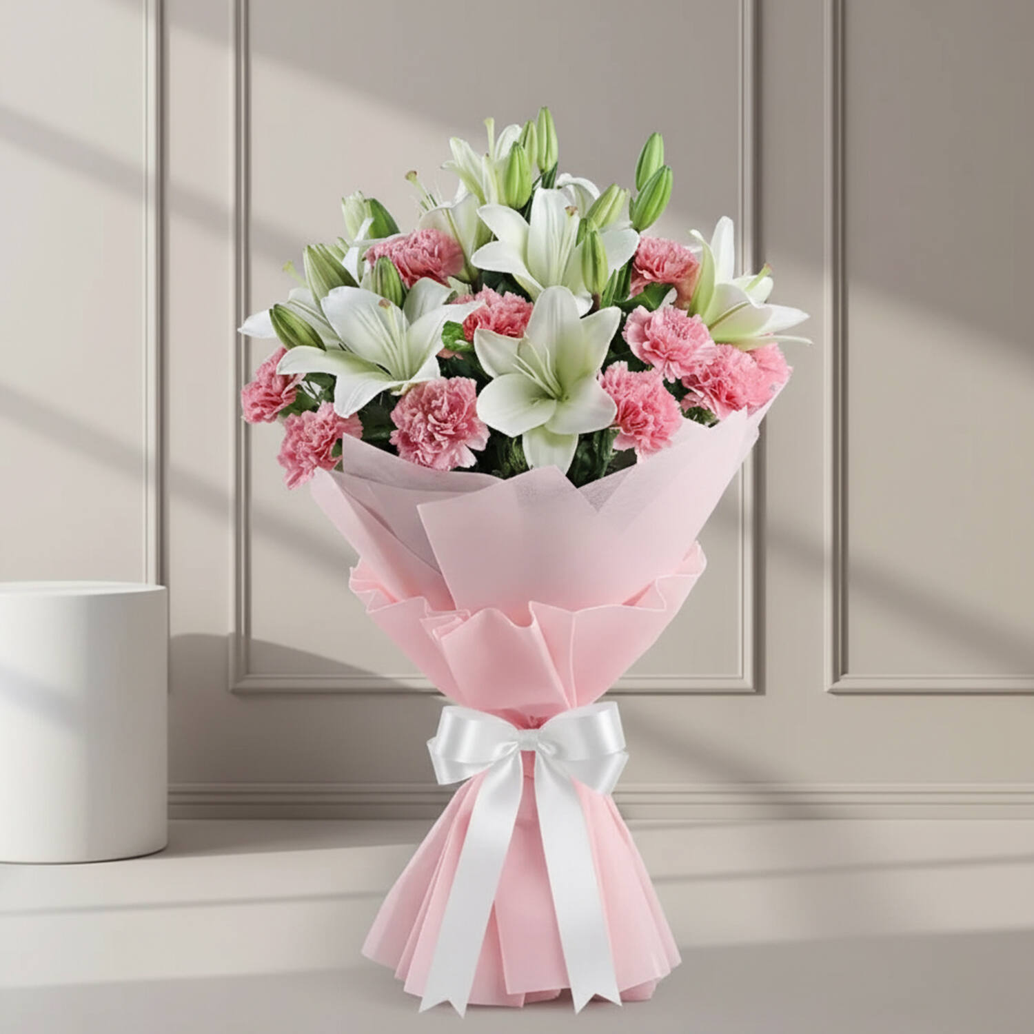 Asiatic Lilies And Carnations Flowers Bouquet |