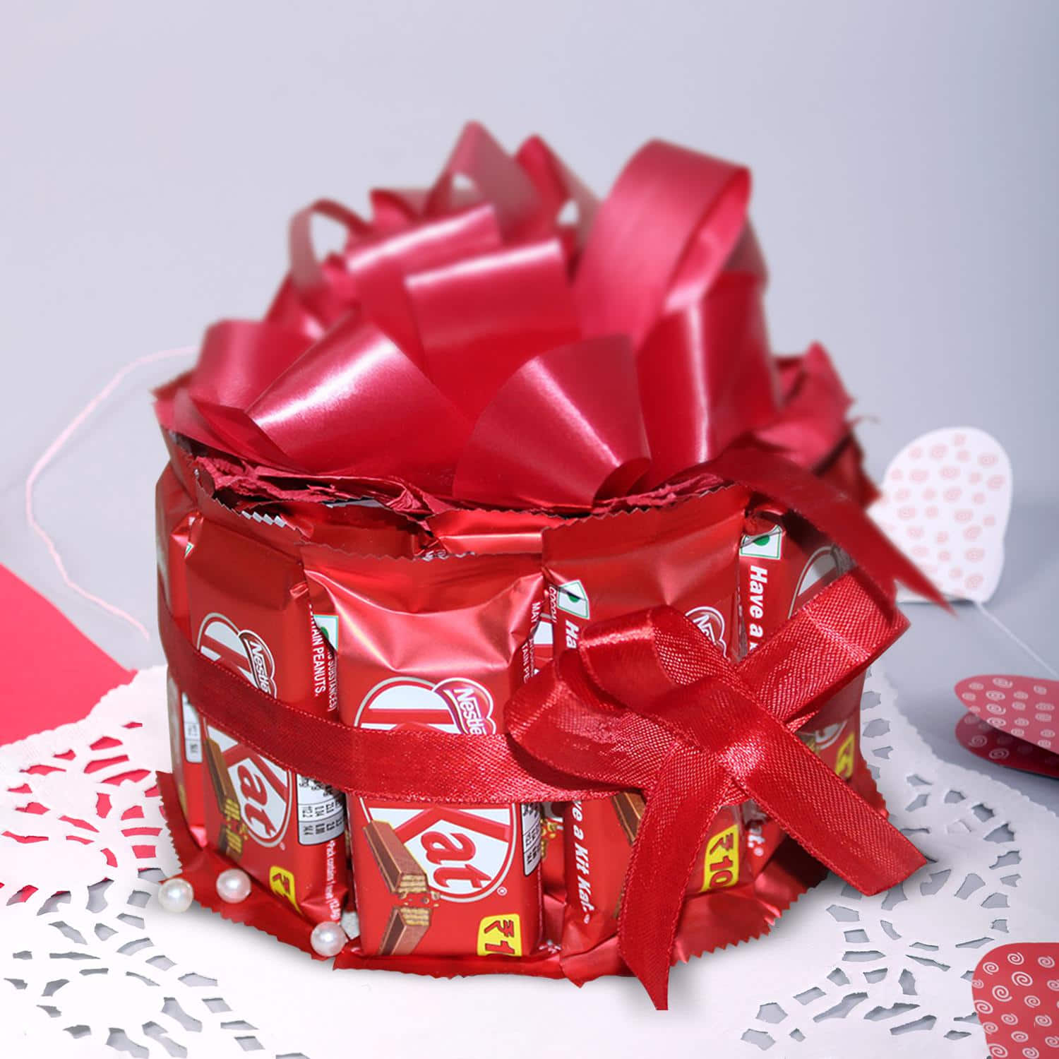 KitKat Chocolates Wrapped In Red Elegance |
