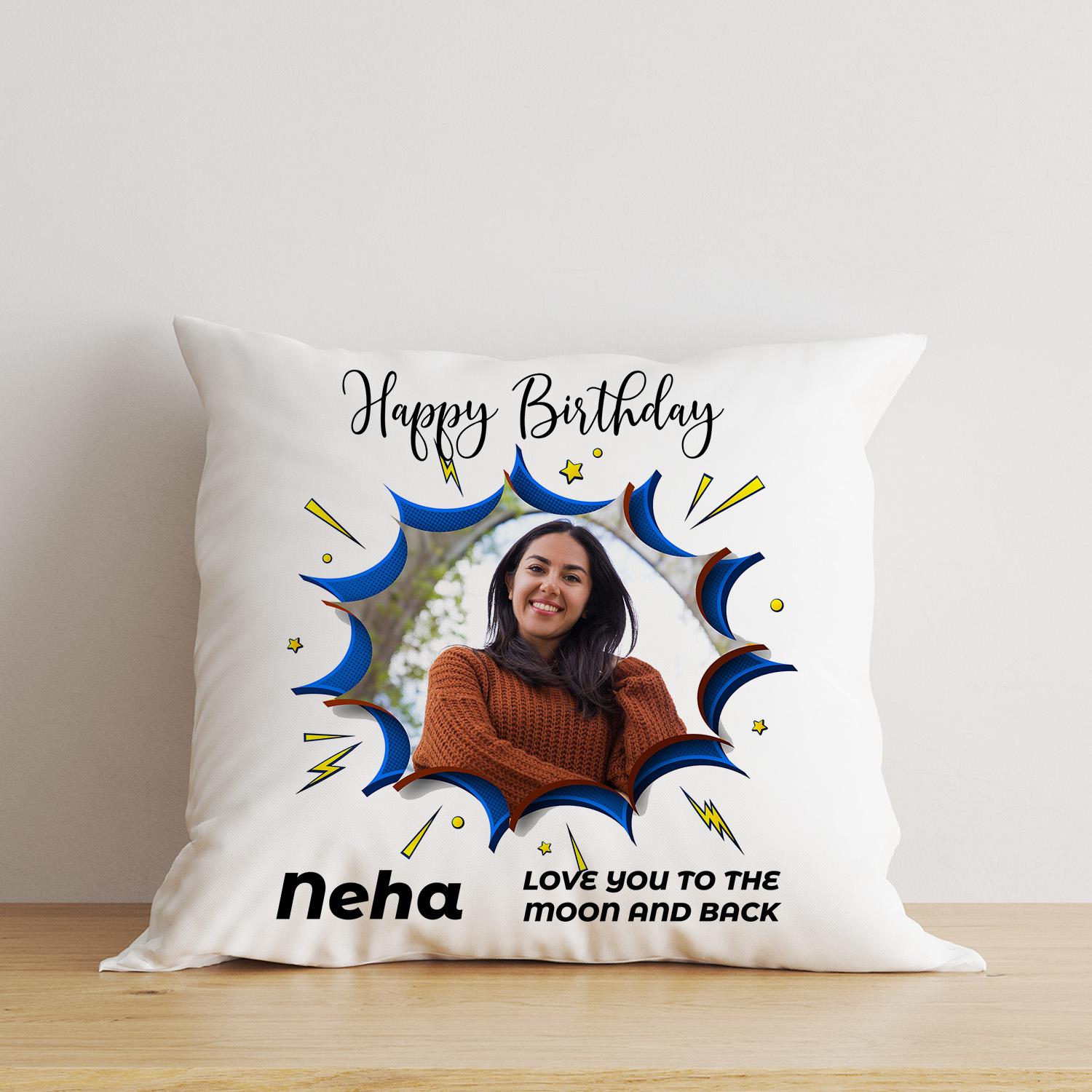 Radiant Birthday Personalized Cushion 16 Inches |