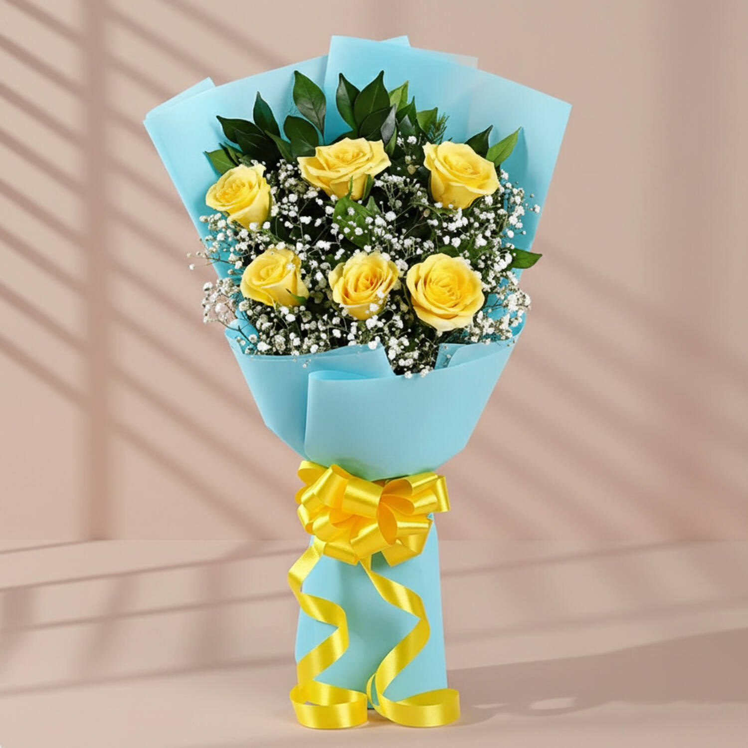 6 Yellow Roses Bouquet |