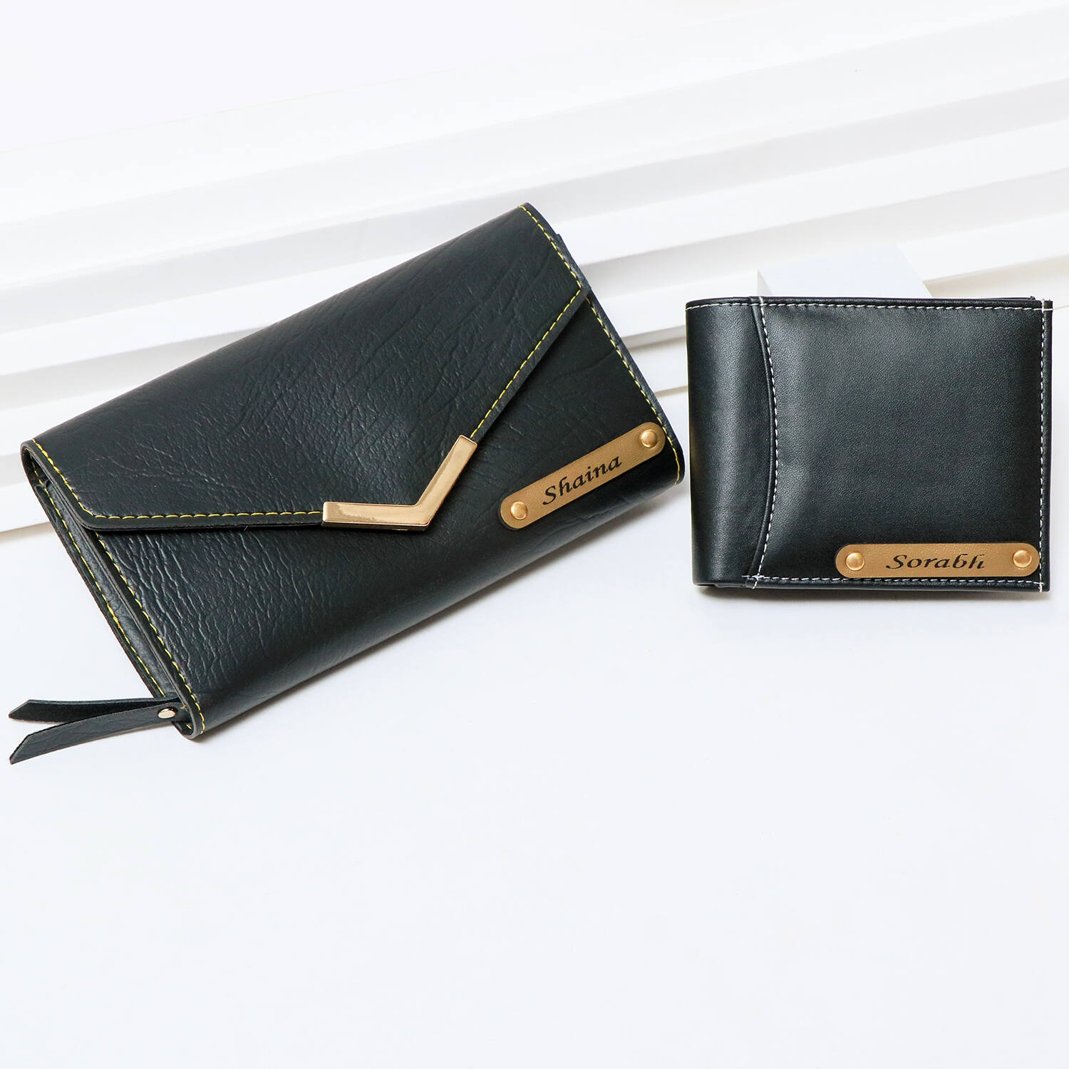 Personalized Couples Wallet Set |