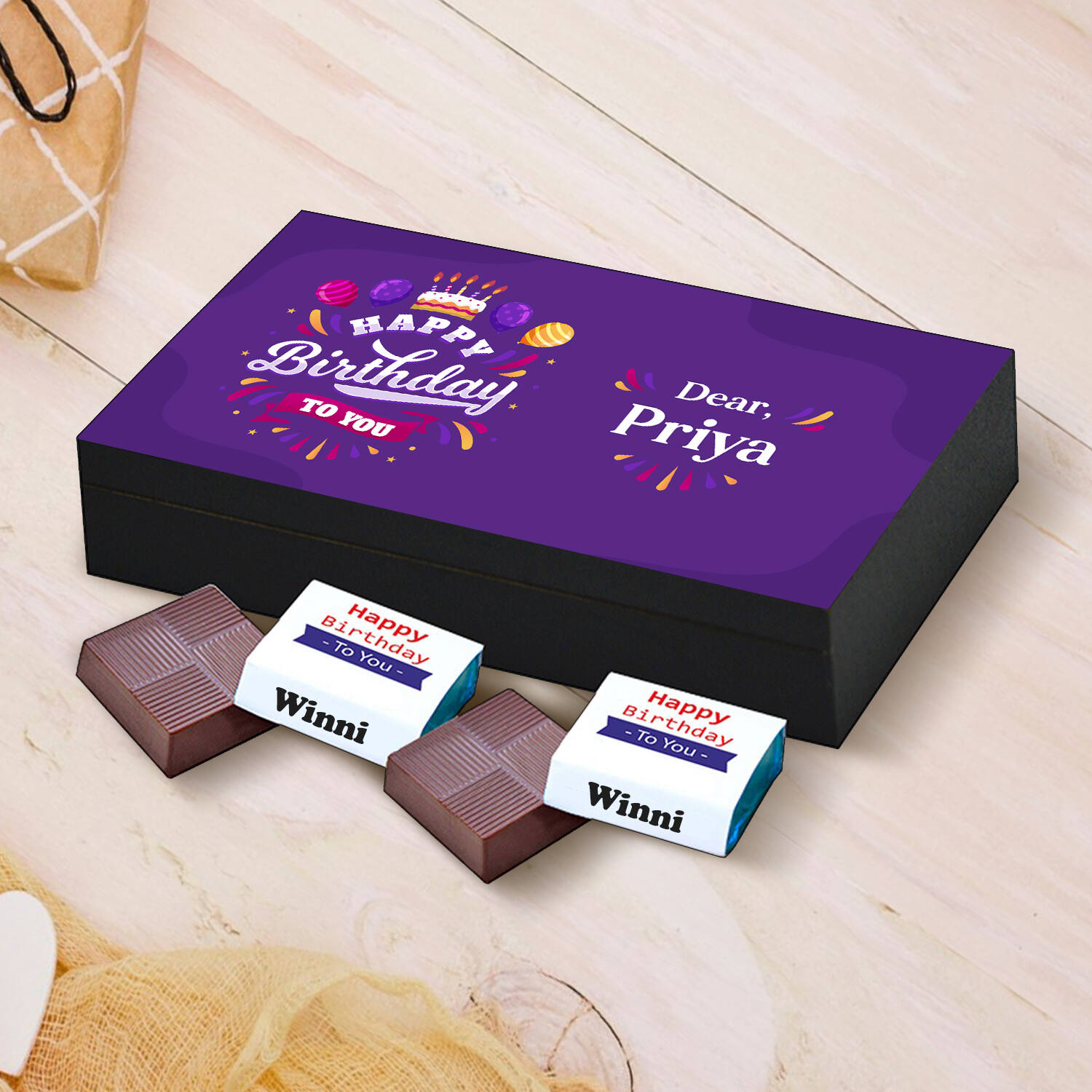 Birthday Personalized Photo Chocolate 6pcs Box |