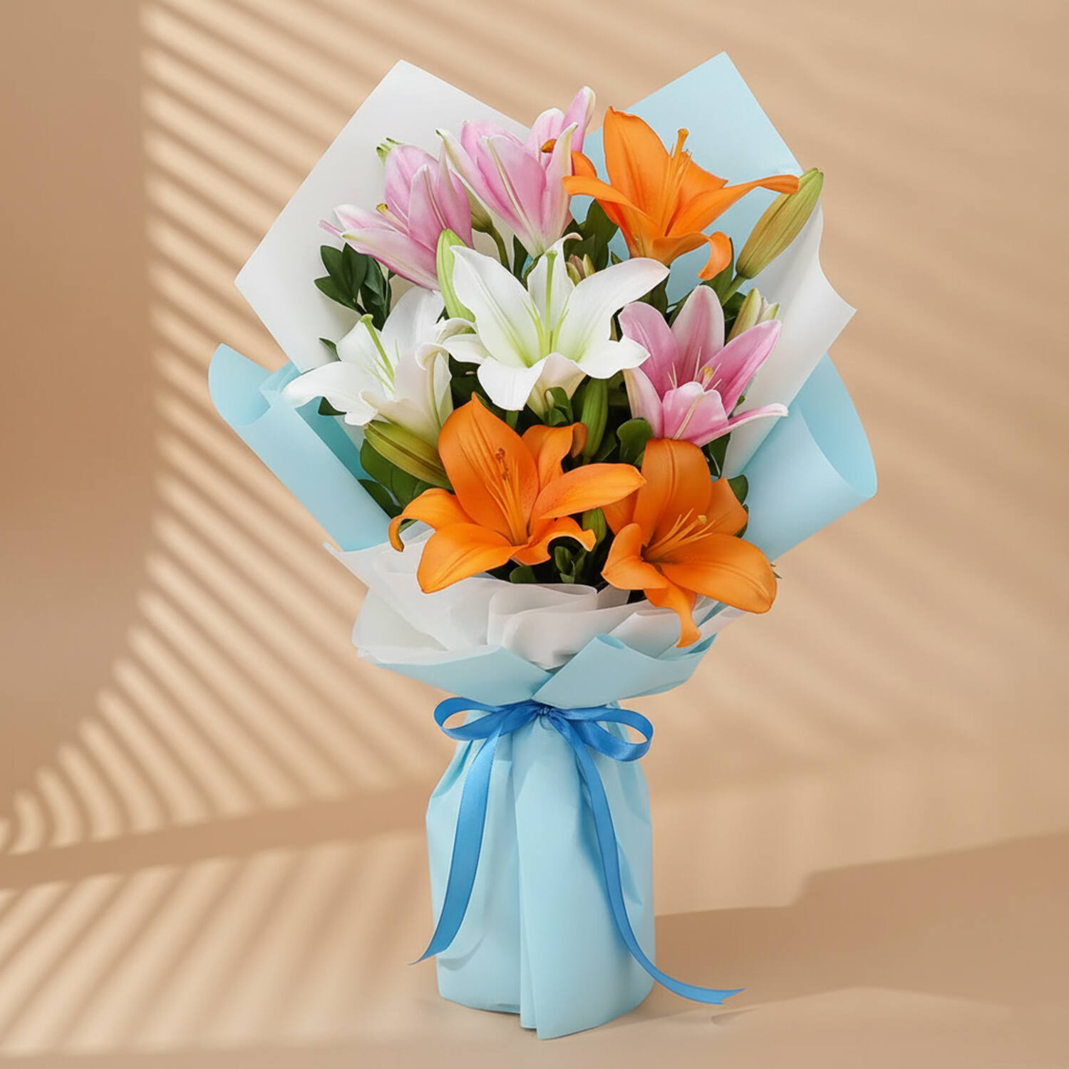 8 Mixed Asiatic Lilies Bouquet |