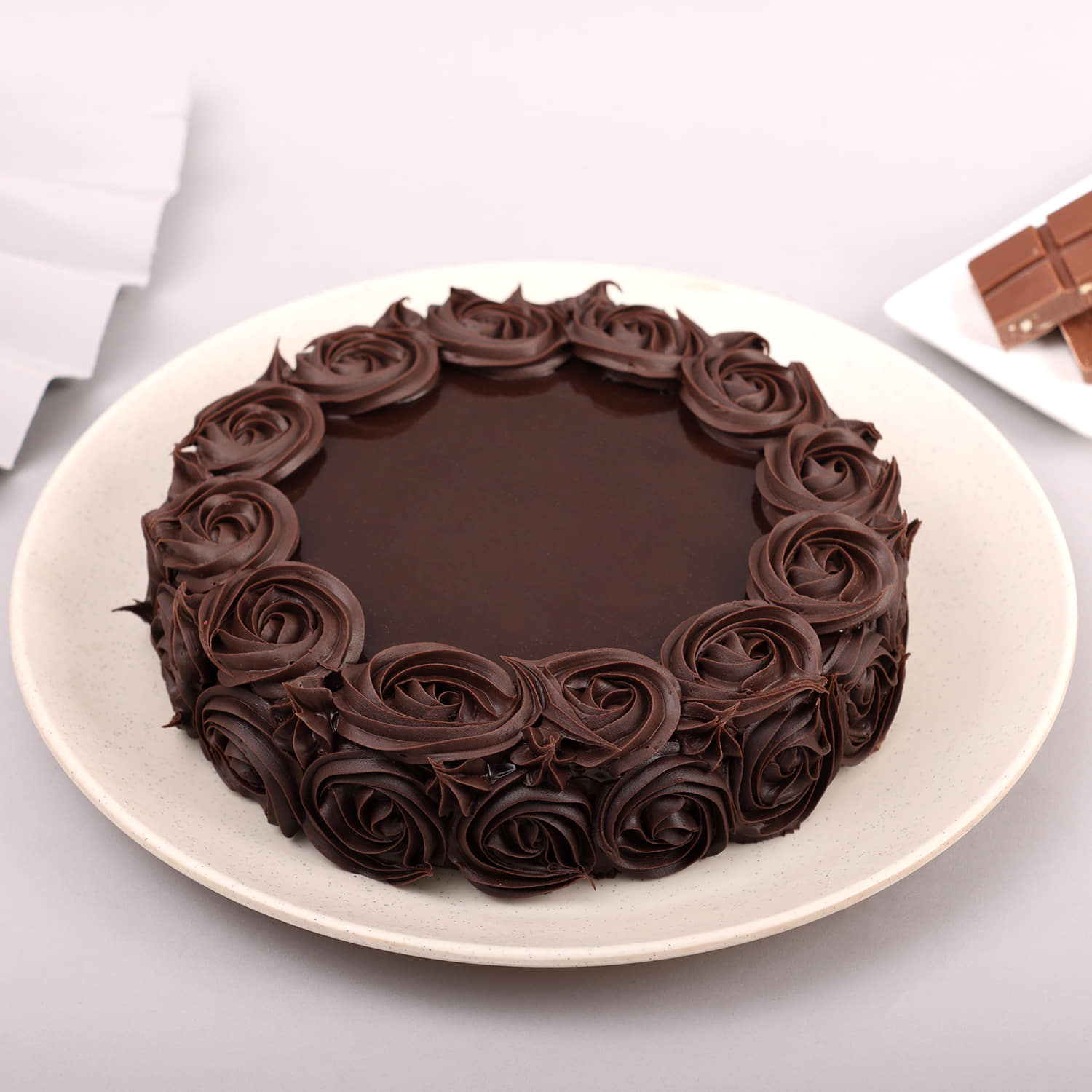 Floral Elegance Chocolate Cake |