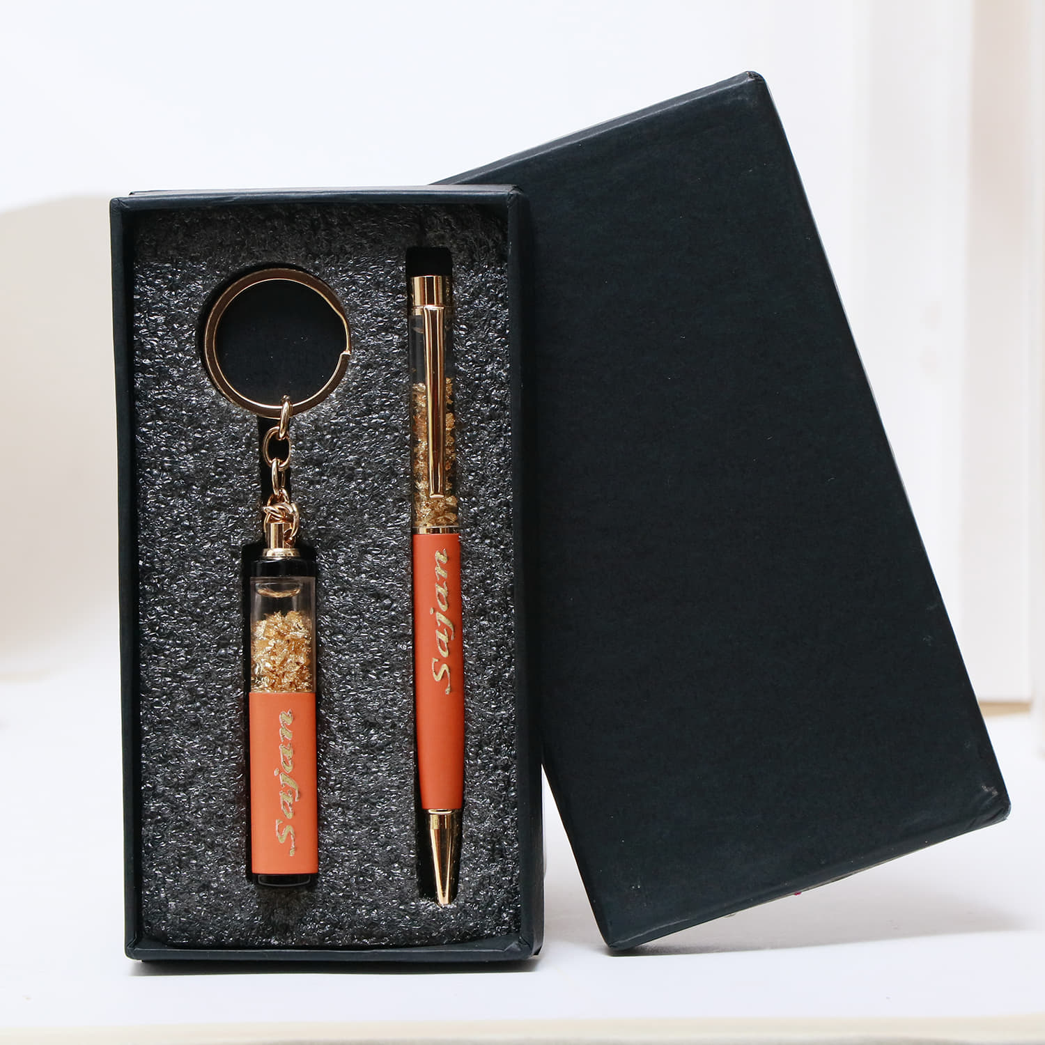Premium Personalized Pen and Keychain Set |