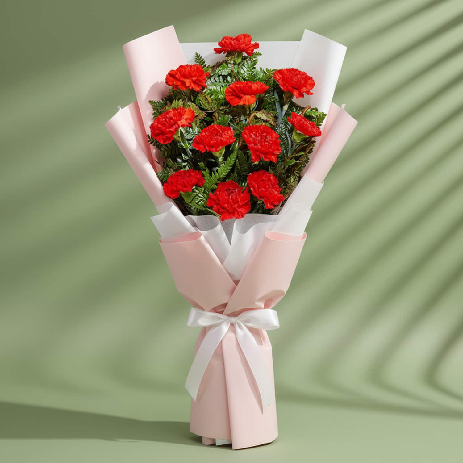 11 Red Carnations Flower Bouquet |