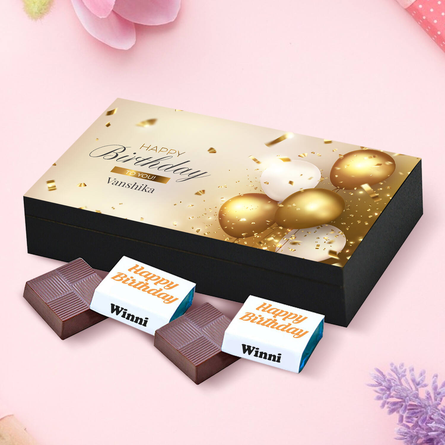 Happy Birthday Personalized Chocolates 6pcs Box |