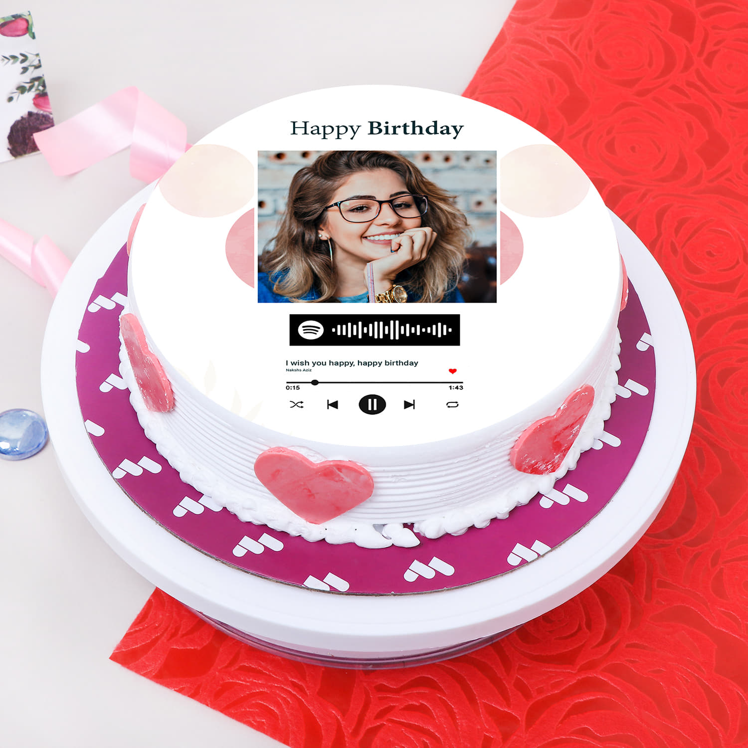 Birthday Spotify Photo Cake |