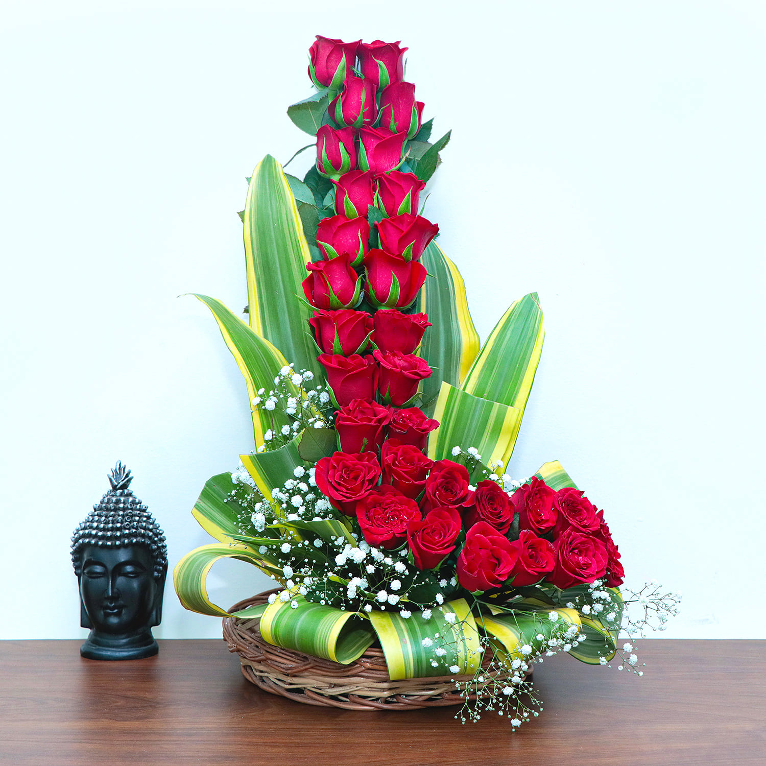 Exotic Red Roses Basket |